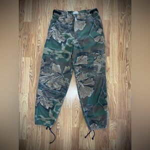 NORTHWEST TERRITORY Pants Men/Women Cargo Woodland Plus Camouflage Sz Medium